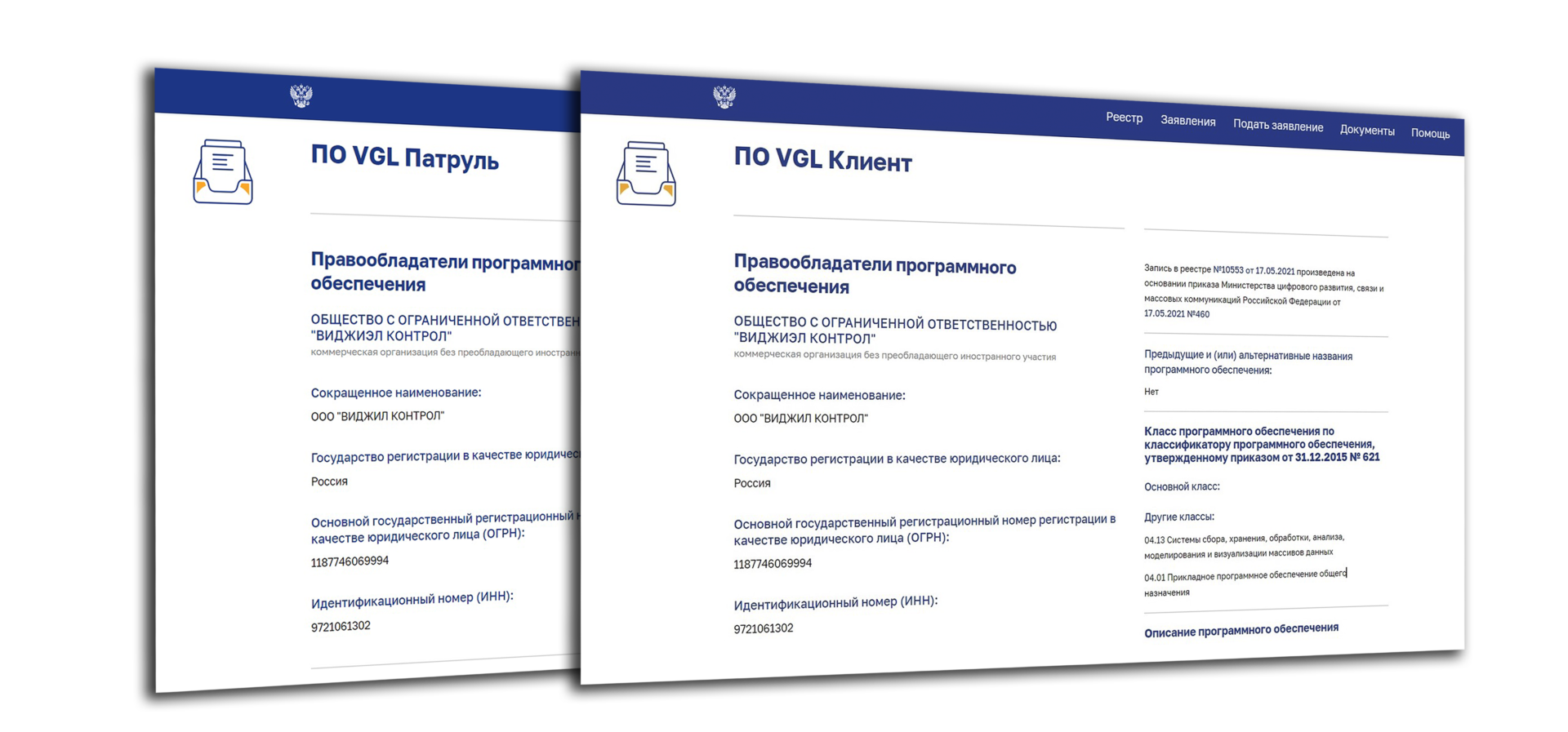 ПО VGL Патруль в едином реестре российского программного обеспечения